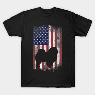 Chow Chow American Flag Usa Patriot T-Shirt